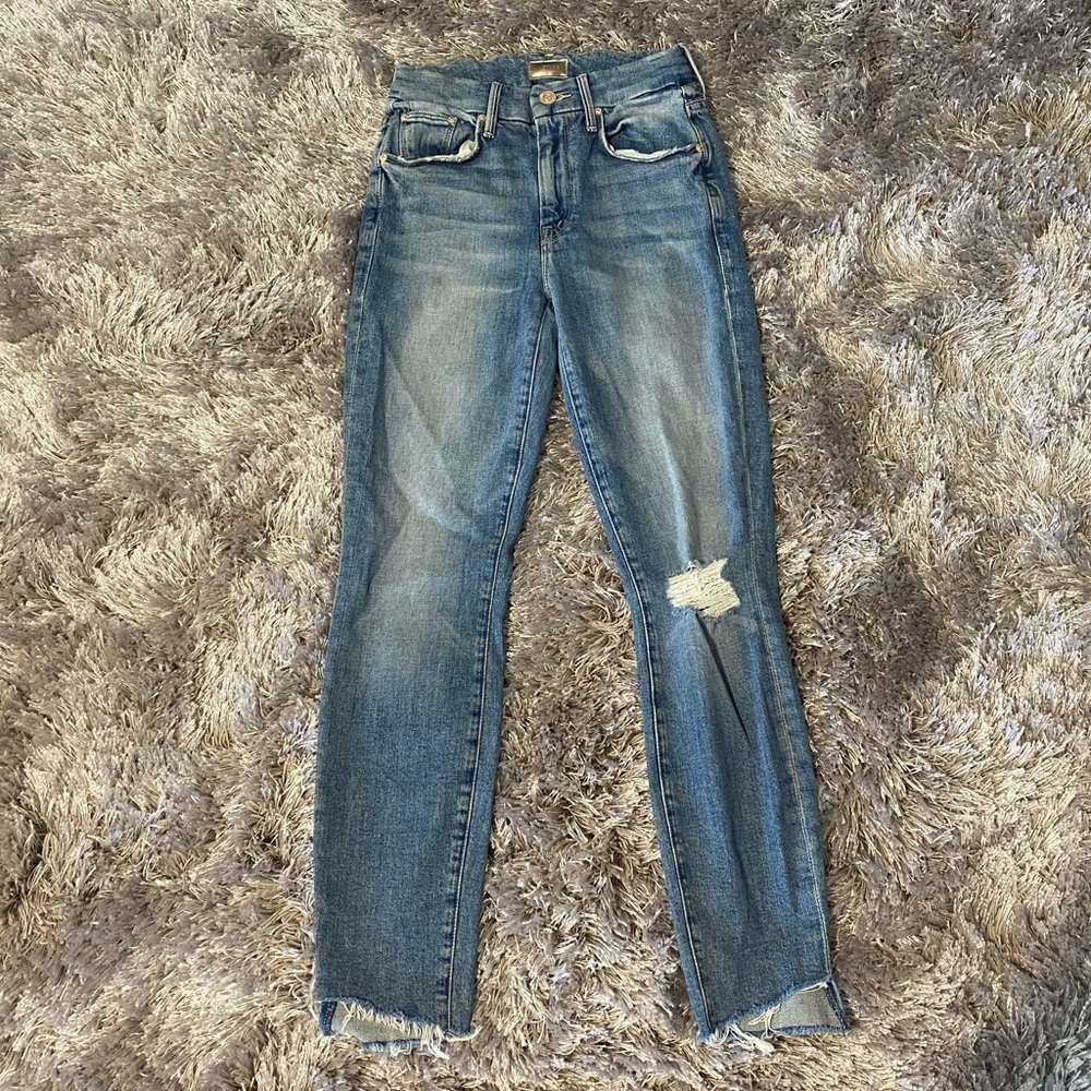 MOTHER The Looker Ankle Step Fray Skinny Jeans - Picture 4 of 12